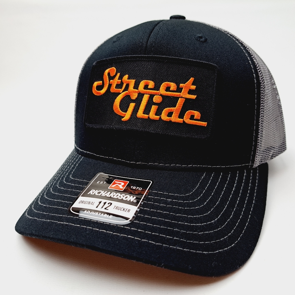Street Glide Harley Richardson 112 Trucker Embroidered Patch Mesh Snapback…